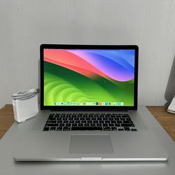 MacBook Pro Retina 15 Inch Intel i7 16GB Ram 512GB SSD macOS Sonoma Apple Laptop