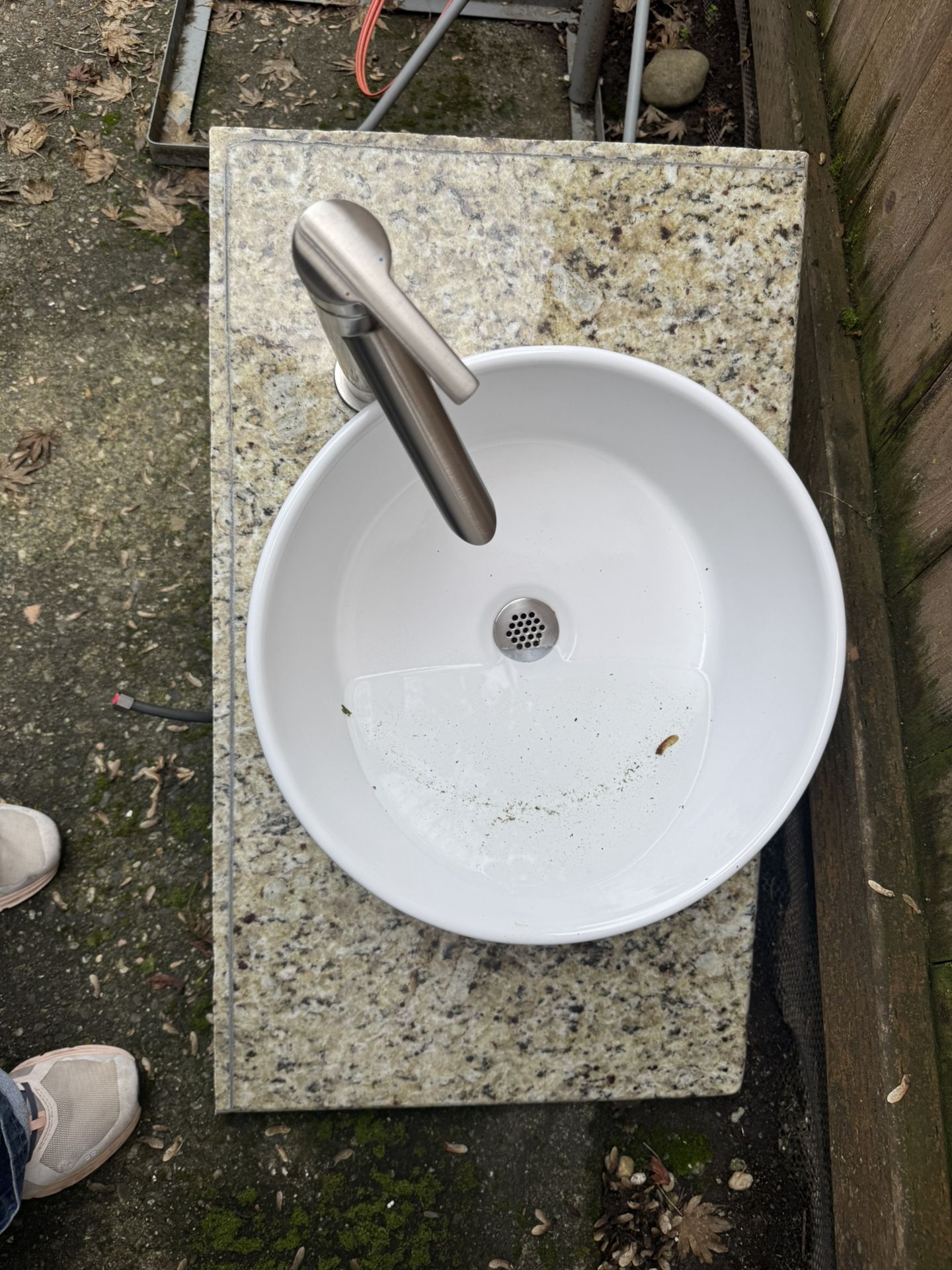 32” X 18 3/4” Granite Slab w/ Sink & Faucet