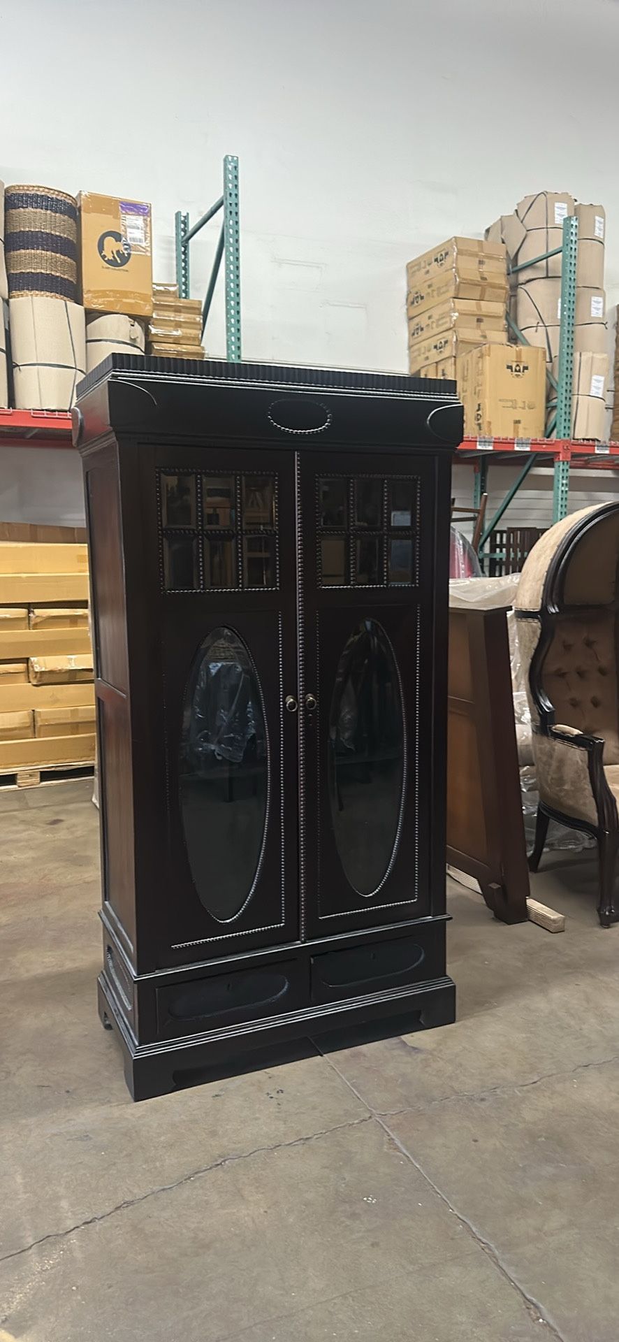 Real Antique Armoire Display Cabinet