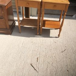 2 VINTAGE NIGHTSTANDS-SOLID WOOD