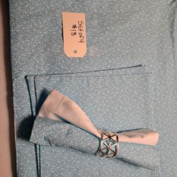 Set of matching handmade placements and napkins