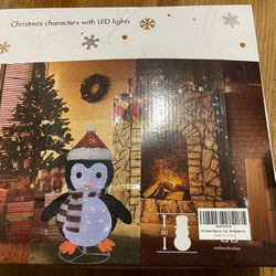 Adorable Pop Up Holiday Penguin Light Up Decor - 80”
