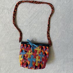Embroidered Cross Crossbody Bag