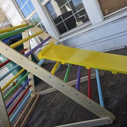 GLACER Wooden Climbing Triangle Ladder