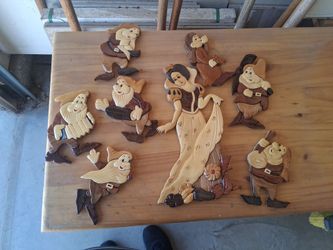 Snow white wood decoration