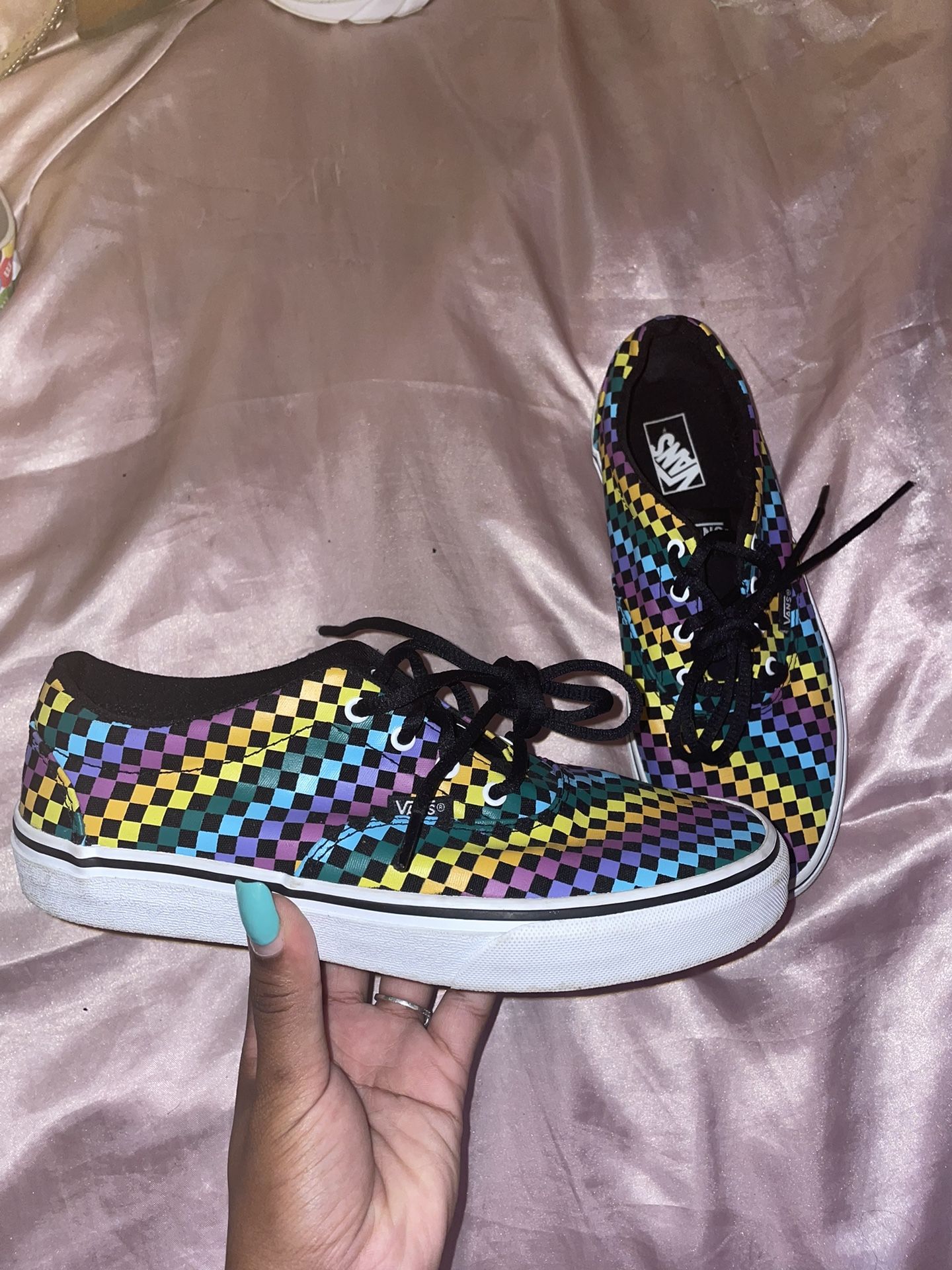 Colorful Checkerboard Vans