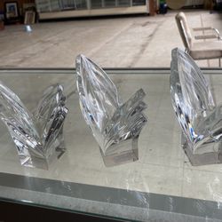 Set of three mikasa candle holders 