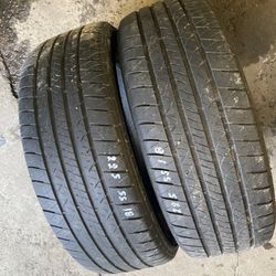 Pair Tires 225 55 18