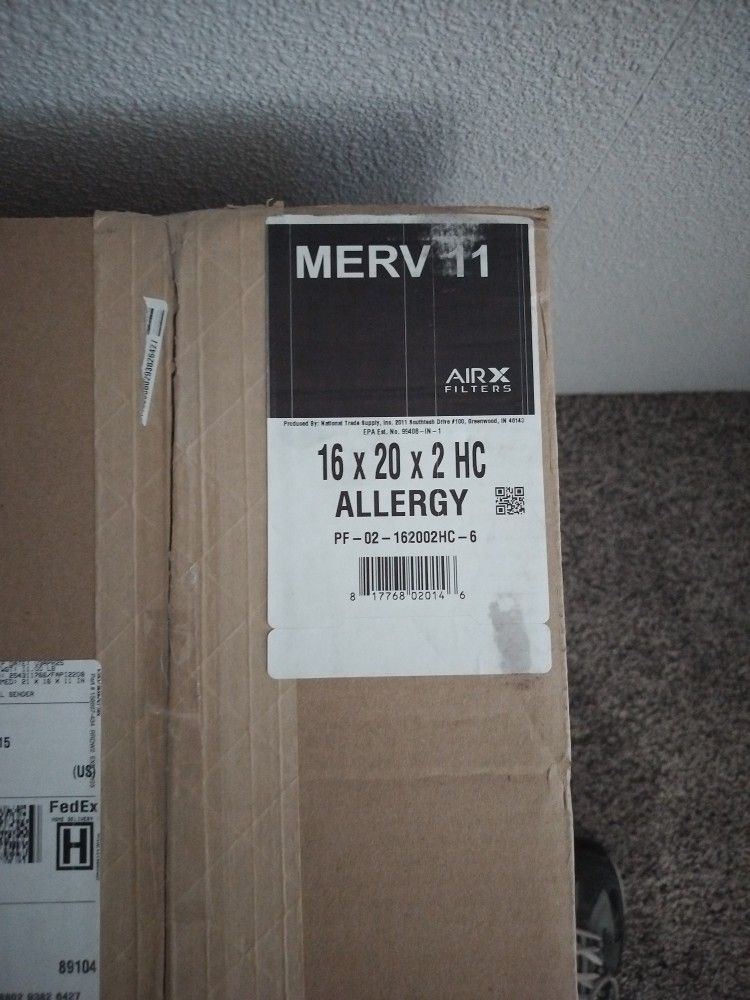 Merv 11 Allergy Filters There's 16x20x 2 HC