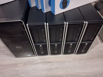 Selling these 5 Desktop Computers Windows 10.  Good condition. asking 200  for everything,  or 50 each.

-  1  Hp desktop computer.
 Windows 10.   
AM