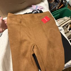 Women’s Suede Spanx Leggings, Size Small   