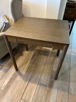 IKEA Tonstad Desk - Brown Stained Oak Veneer - Sturdy w/ Soft Close Drawer
