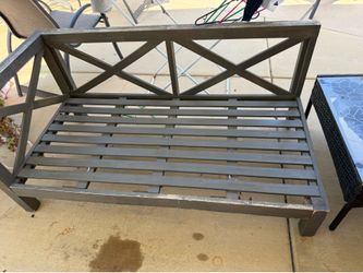 Outdoor wood sofa