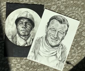 Pencil portrait sketches made to order locally
