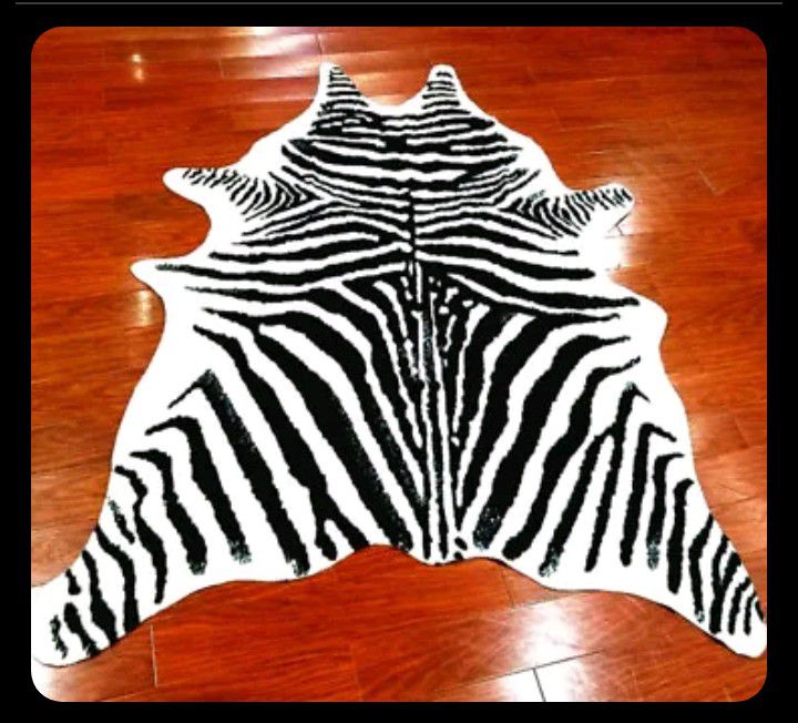 Zebra Leather Rug!