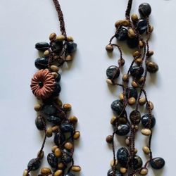 35” hand crochet necklace