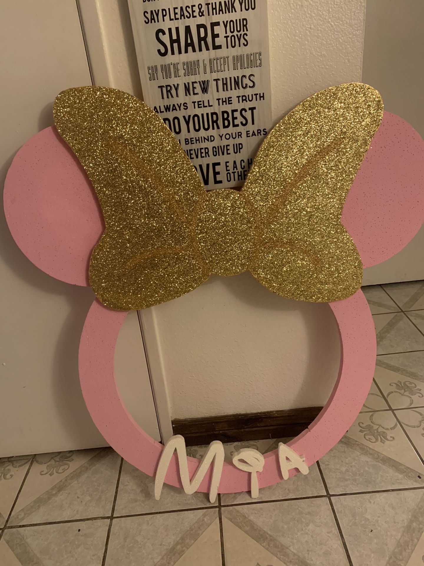 Minnie birthday photo frame