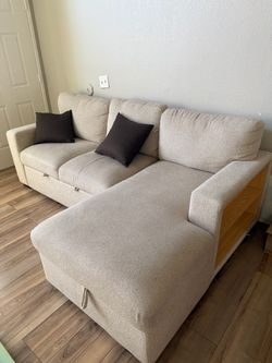 Beige Sectional Sofa (PICK UP ONLY)