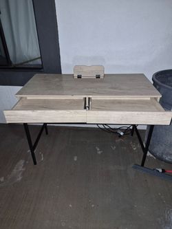 Wood and Metal Writing Desk
