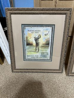 Framed Golf Pictures 