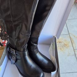 faux leather boots size 8