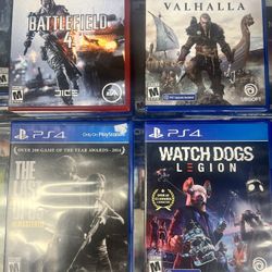 4 PS4 video games lot bundle : Like New Mint Discs.  