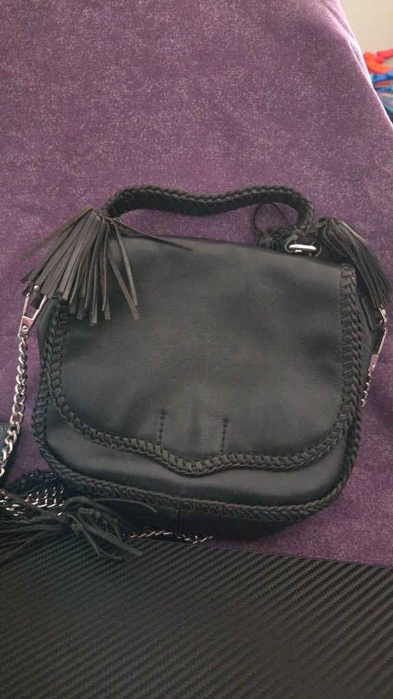 The Rebecca Minkoff Black Leather Crossbody Bag
