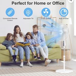 16" Pedestal Fan with Remote
