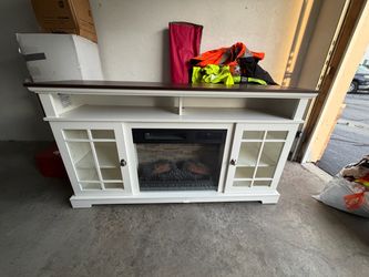 White TV Stand / Fireplace