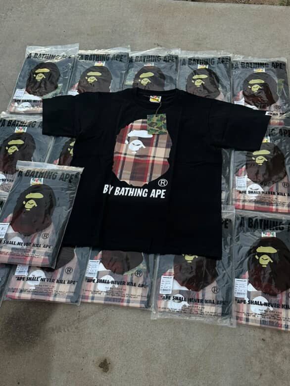 Burberry X bape tee black