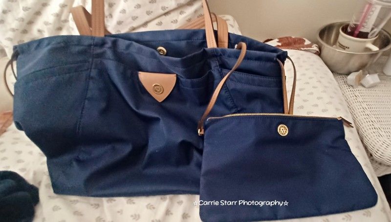 Anne Klein Navy Tote