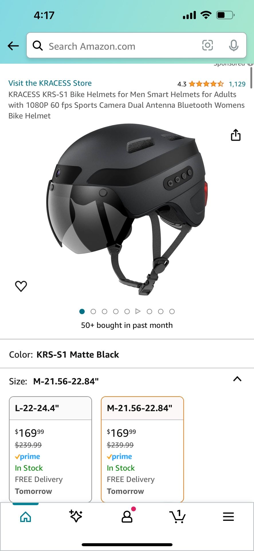 KRACESS KRS-S1 Smart Bike Helmet