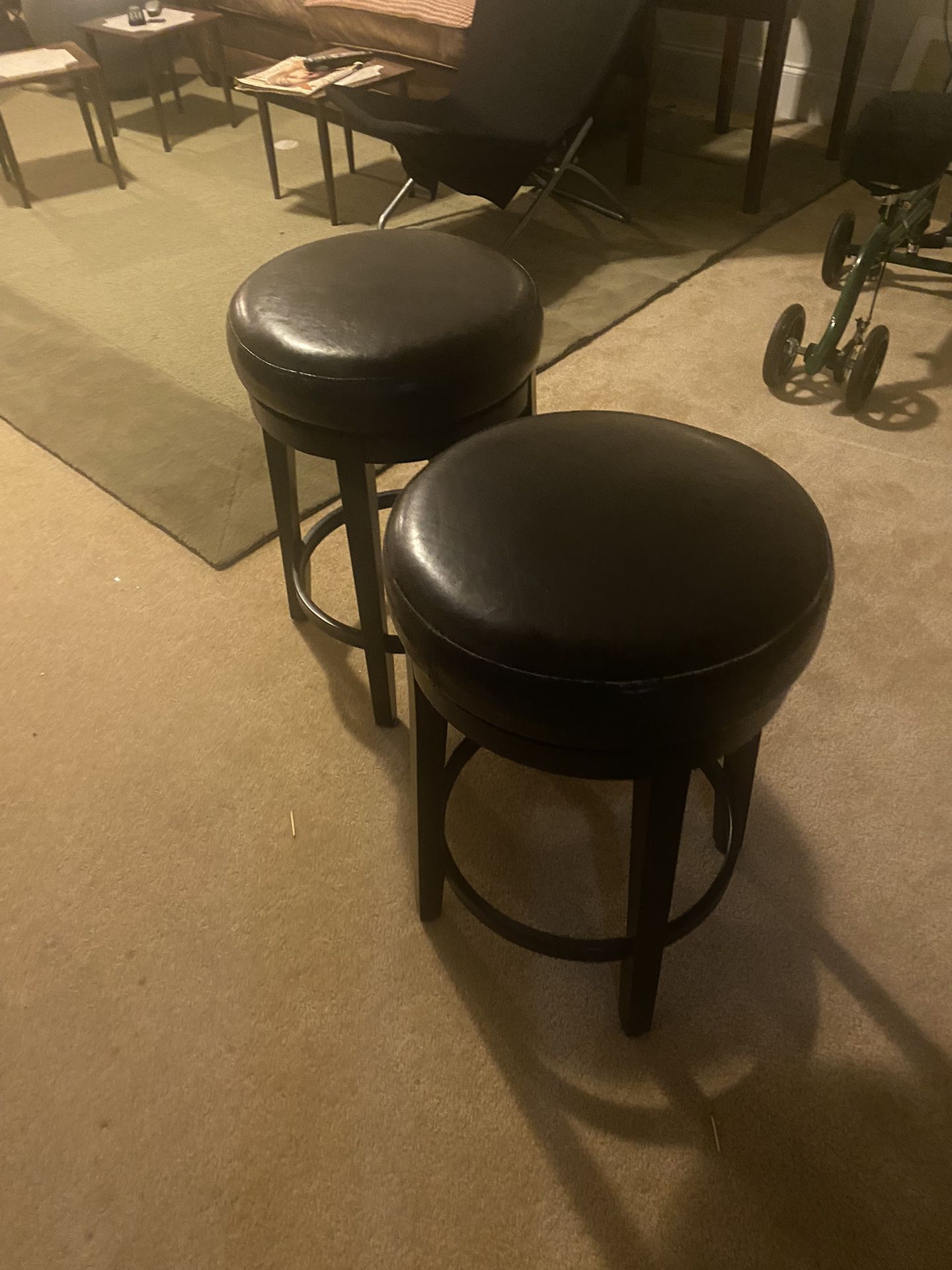 24 inch barstools $27each two outdoor rocking chairs 30 each Art 55H Mirrors 60 Both