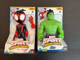 Marvel Spidey & Amazing Friends Miles Morales & Hulk Figures