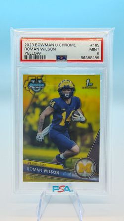 2023 Bowman U Chrome Roman Wilson Yellow PSA 10