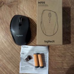 Logitech M705 Marathon Wireless Mouse,3-Year Battery Life, 5-Programmable Buttons, For PC, Mac