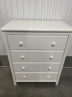 White 4-Drawer Dresser Chest