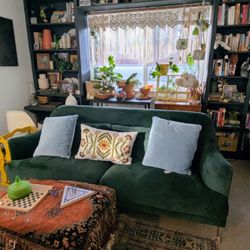 Velvet Green Couch