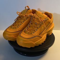 Fila Women's Disruptor 2 II Casual Lace Up Shoes Orange Size 8