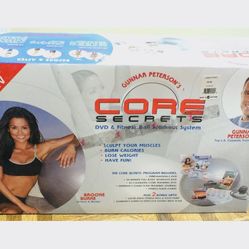 Gunnar Petersons Core Secrets 3 DVD Brooke Burke Ball Meal Plan Workout System only dvd missing in box brand new with box