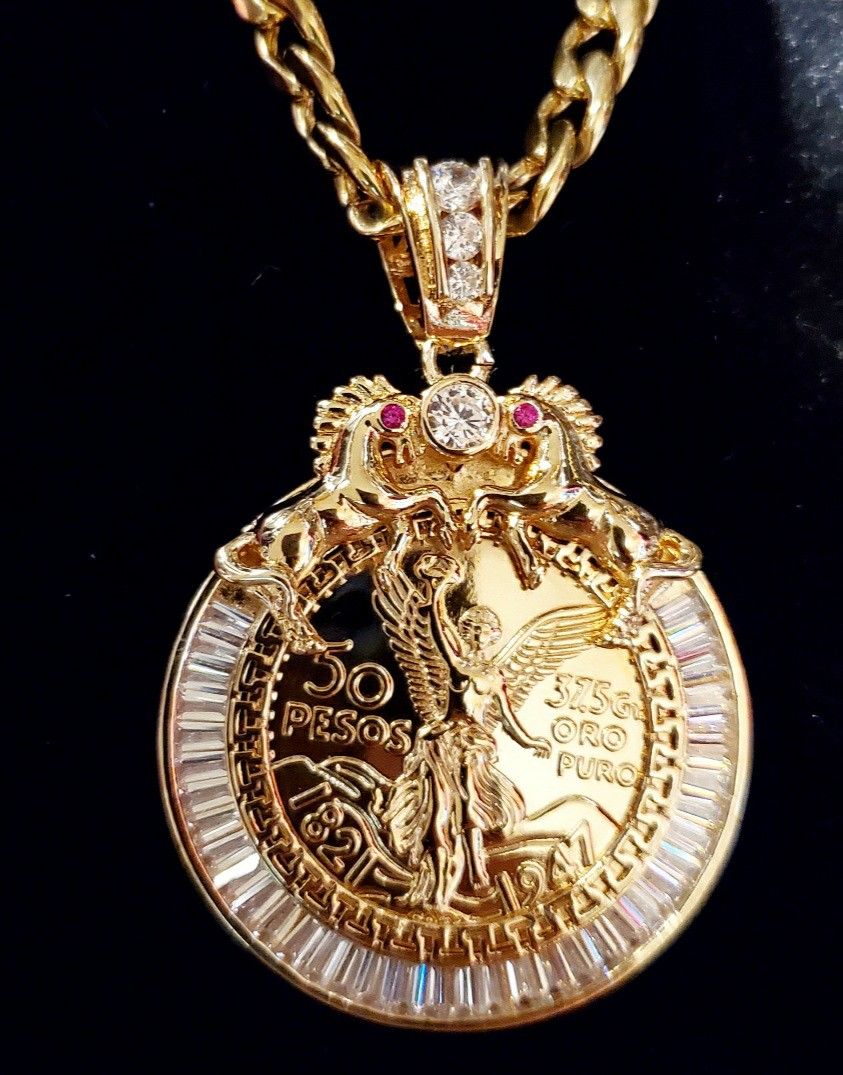 Centenario Mexicano Pendant W/Chain