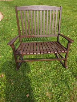 2 seater  Wooden Rocking Chair Bench