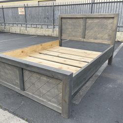New Queen Size Bed Frame Made Out Of Solid Wood! 