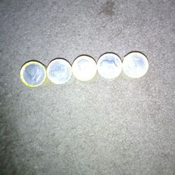 5 Mixed Loomis Half Dollar Kennedy Coin Rolls