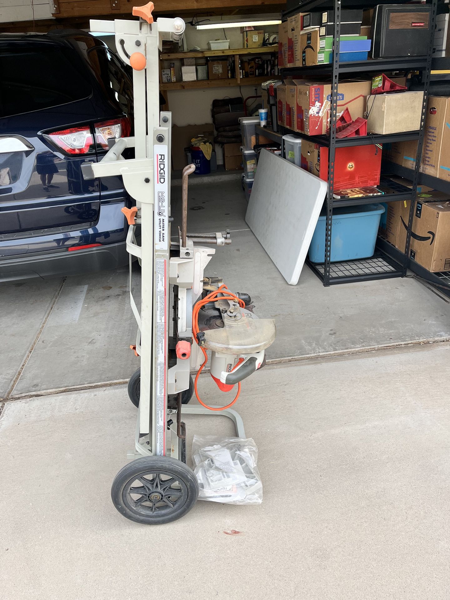 Ridgid 10” Miter Saw With Miter Saw Utility Venicle