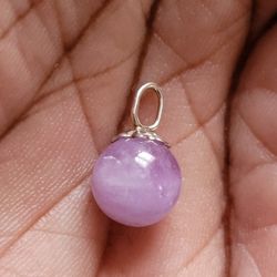 Sterling Silver Purple Jade Pendant 