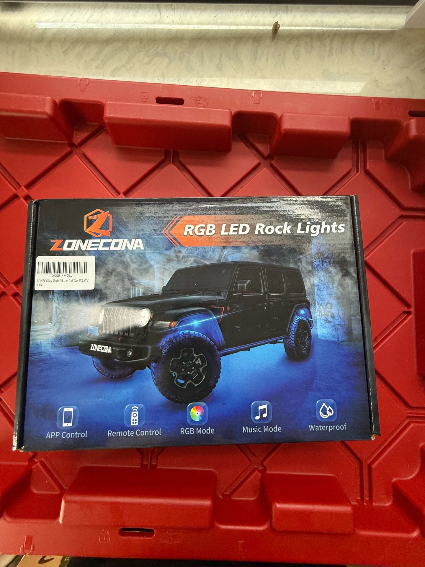6Pods Full Angle RGB LED Rock Lights Kit with APP/RF Remote Control, led Underglow Lights with Brake Multicolor Neon Underbody Lights Waterproof 12V f