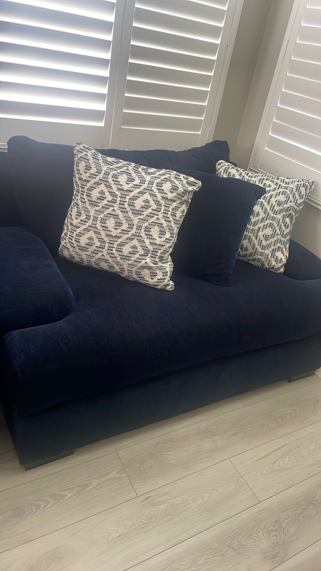 Blue Sofa And Loveset