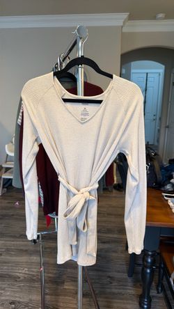 Maternity Sonoma Ribbed Knit Tie-Front Sweater Medium