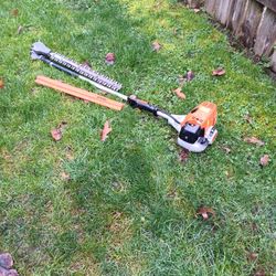 stihl hedge trimmer model HL100 K  has 22" blade and it folds up runs great 